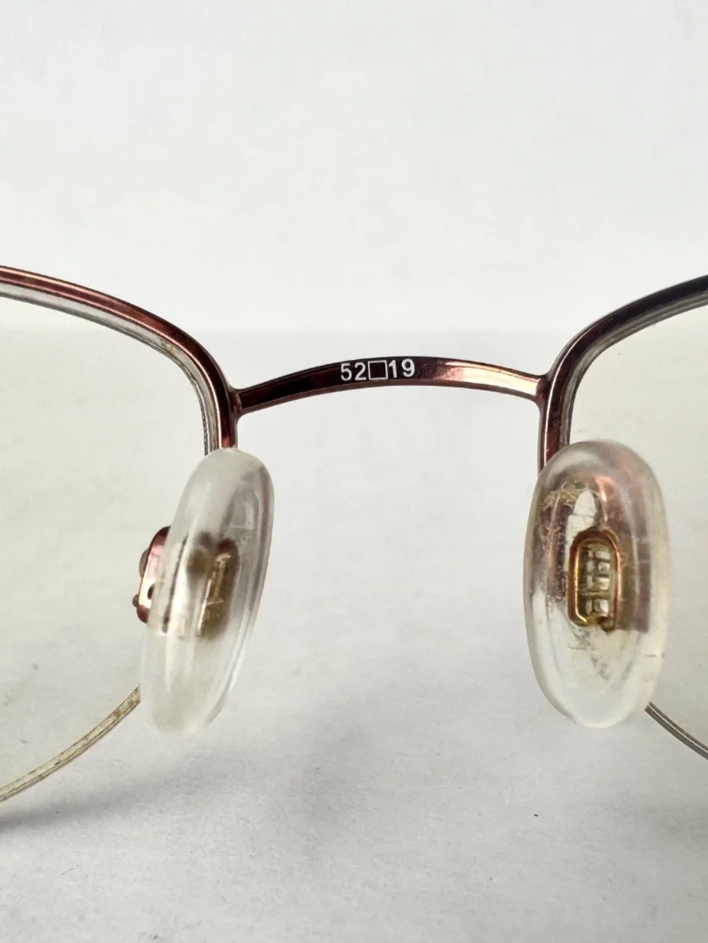 Sophia Loren M163 Modified Oval Metal Rose Gold Women Semi-Rim Eye Glasses Bling